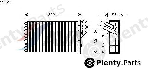  AVA QUALITY COOLING part PEA6226 Heat Exchanger, interior heating