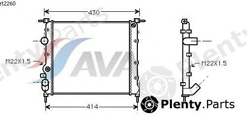  AVA QUALITY COOLING part RT2260 Radiator, engine cooling