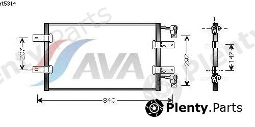  AVA QUALITY COOLING part RTA5314 Condenser, air conditioning