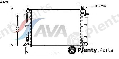  AVA QUALITY COOLING part SB2008 Radiator, engine cooling