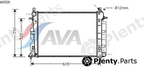  AVA QUALITY COOLING part SB2026 Radiator, engine cooling