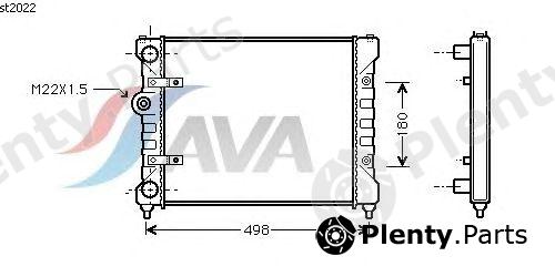  AVA QUALITY COOLING part ST2022 Radiator, engine cooling