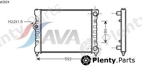  AVA QUALITY COOLING part ST2024 Radiator, engine cooling