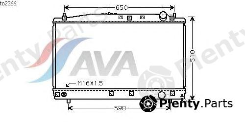  AVA QUALITY COOLING part TO2366 Radiator, engine cooling