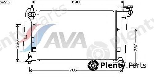  AVA QUALITY COOLING part TOA2289 Radiator, engine cooling