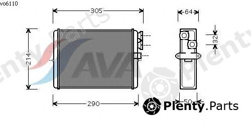  AVA QUALITY COOLING part VOA6110 Heat Exchanger, interior heating