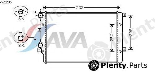  AVA QUALITY COOLING part VW2206 Radiator, engine cooling