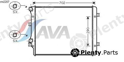  AVA QUALITY COOLING part VW2207 Radiator, engine cooling