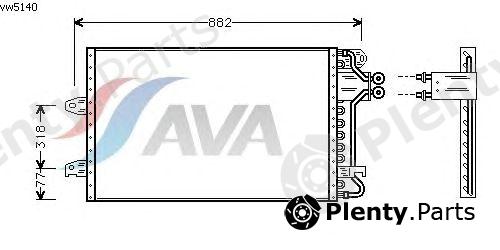  AVA QUALITY COOLING part VW5140 Condenser, air conditioning