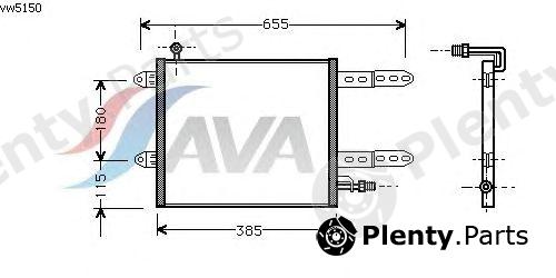  AVA QUALITY COOLING part VW5150 Condenser, air conditioning