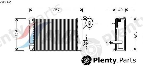  AVA QUALITY COOLING part VW6062 Heat Exchanger, interior heating