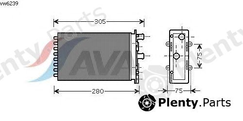  AVA QUALITY COOLING part VW6239 Heat Exchanger, interior heating