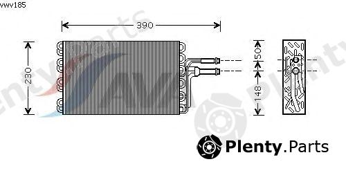  AVA QUALITY COOLING part VWV185 Evaporator, air conditioning