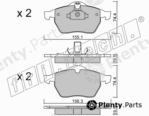  fri.tech. part 120.0 (1200) Brake Pad Set, disc brake