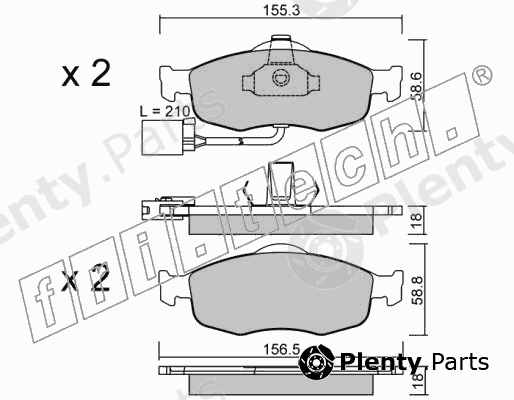  fri.tech. part 148.1 (1481) Brake Pad Set, disc brake