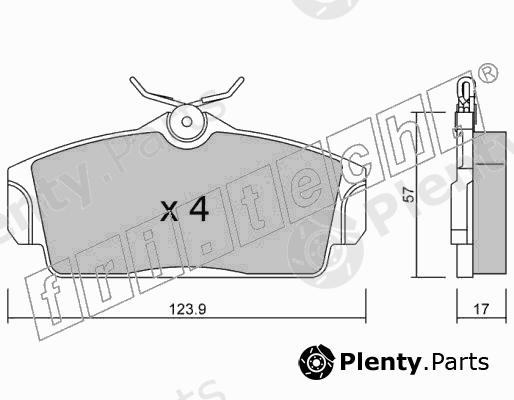  fri.tech. part 314.0 (3140) Brake Pad Set, disc brake