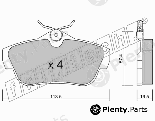  fri.tech. part 728.0 (7280) Brake Pad Set, disc brake