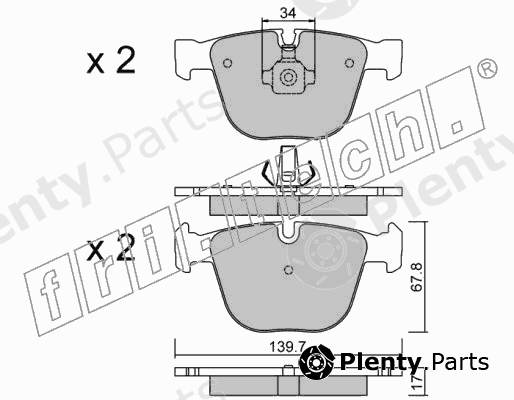  fri.tech. part 789.0 (7890) Brake Pad Set, disc brake