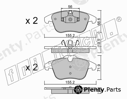  fri.tech. part 691.5 (6915) Brake Pad Set, disc brake