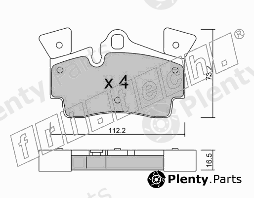 fri.tech. part 671.1 (6711) Brake Pad Set, disc brake