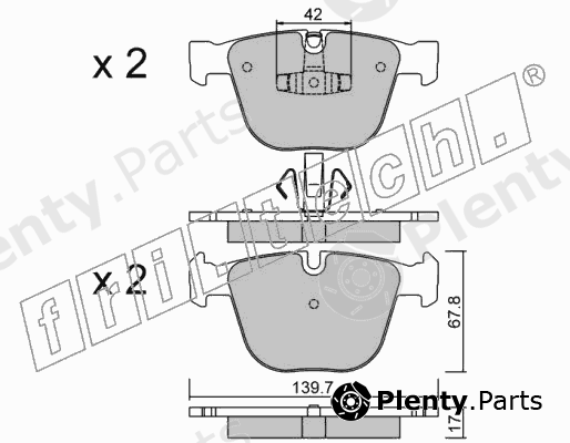  fri.tech. part 789.6 (7896) Brake Pad Set, disc brake