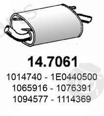  ASSO part 14.7061 (147061) End Silencer