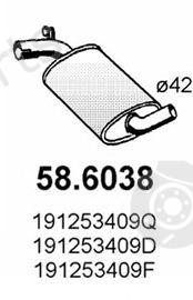  ASSO part 58.6038 (586038) Middle Silencer