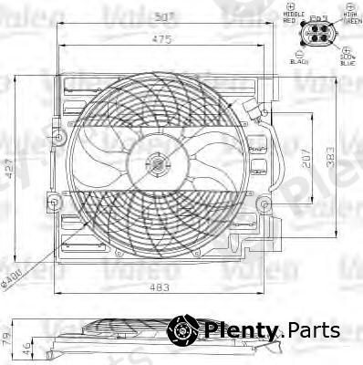  VALEO part 696120 Fan, radiator