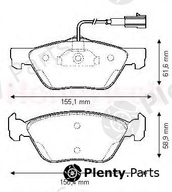  JURID part 573042J Brake Pad Set, disc brake