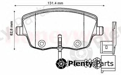  JURID part 573127J Brake Pad Set, disc brake