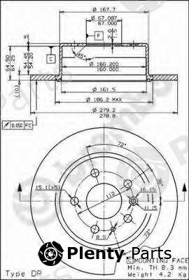  BREMBO part 08.1395.40 (08139540) Brake Disc