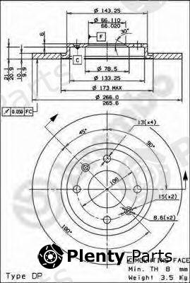  BREMBO part 08.2938.24 (08293824) Brake Disc