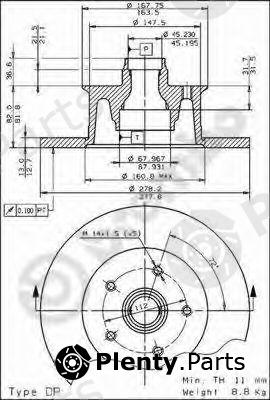  BREMBO part 08.2981.10 (08298110) Brake Disc