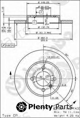  BREMBO part 08.3068.10 (08306810) Brake Disc