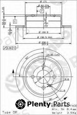 BREMBO part 08.3947.24 (08394724) Brake Disc