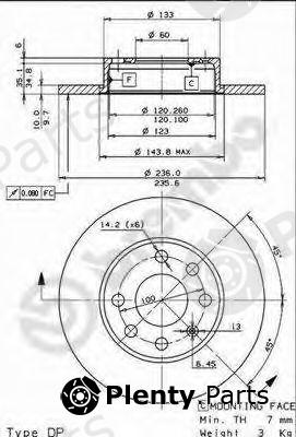  BREMBO part 08.4250.14 (08425014) Brake Disc