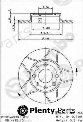  BREMBO part 08.4475.75 (08447575) Brake Disc