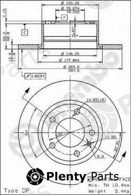  BREMBO part 08.4485.10 (08448510) Brake Disc