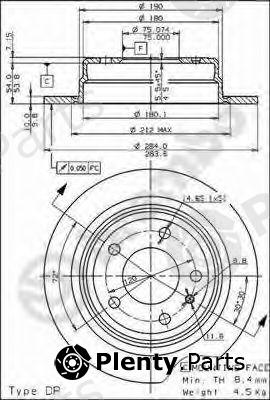  BREMBO part 08.4487.10 (08448710) Brake Disc