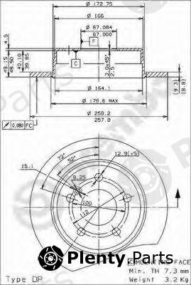 BREMBO part 08.4738.24 (08473824) Brake Disc