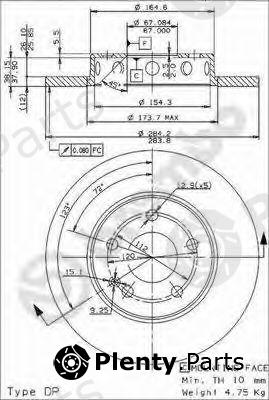  BREMBO part 08.4750.44 (08475044) Brake Disc