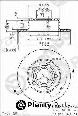  BREMBO part 08.4874.20 (08487420) Brake Disc