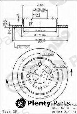  BREMBO part 08.5443.60 (08544360) Brake Disc