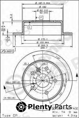  BREMBO part 08.5625.20 (08562520) Brake Disc