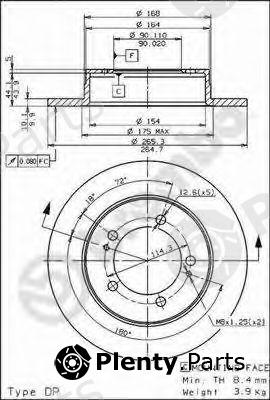  BREMBO part 08.5639.10 (08563910) Brake Disc
