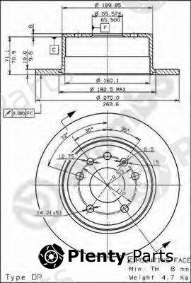 BREMBO part 08.5748.20 (08574820) Brake Disc