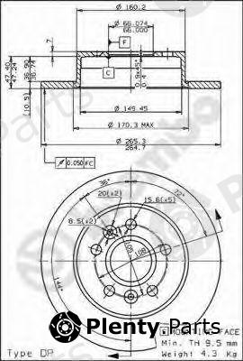  BREMBO part 08.6704.10 (08670410) Brake Disc