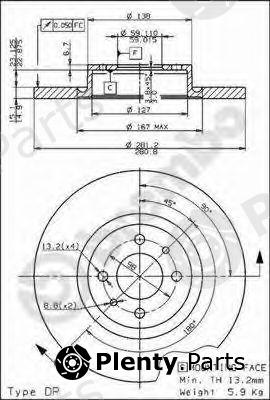  BREMBO part 08.7354.20 (08735420) Brake Disc