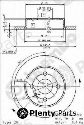  BREMBO part 08.7626.10 (08762610) Brake Disc