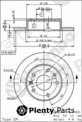  BREMBO part 08.7814.10 (08781410) Brake Disc